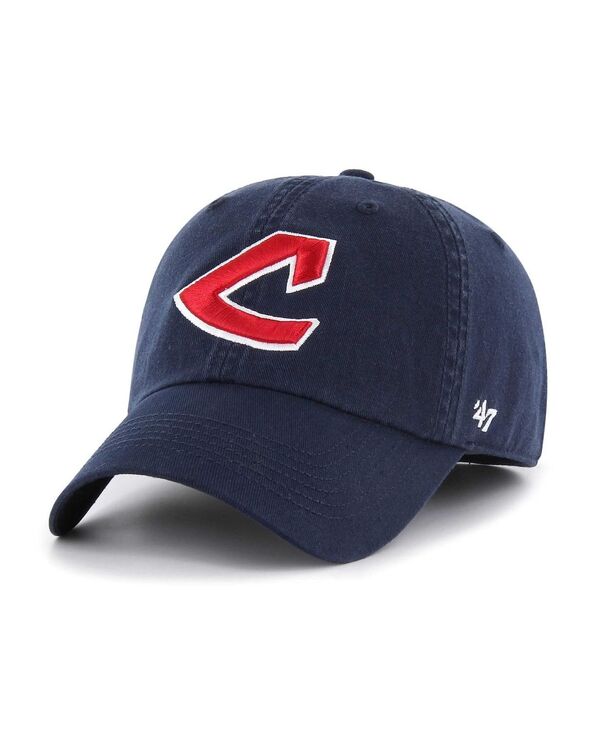 47 ブランド メンズ アクセサリー 帽子 '47 Brand Men's Navy Cleveland Indians Cooperstown Collection Franchise Fitted Hat Navy ネイビー｜ReVida 店 9,360円