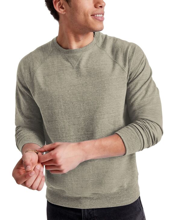 ヘインズ メンズ アウター パーカー・スウェット クルーネック パイル スウェット シャツ Hanes ORIGINAL Men's Triblend French Terry Crewneck Sweatshirt Camouflage Green PE Heather ヘザー