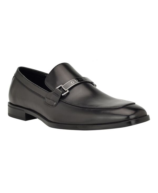 ゲス メンズ シューズ スリッポン・ローファー ローファー GUESS Men's Hisoko Square Toe Slip On Dress Loafers Black ブラック