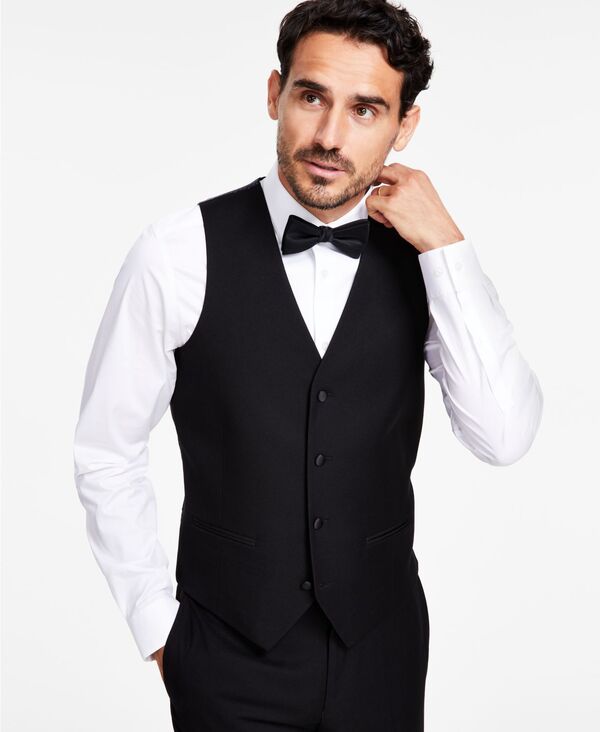 アルファニ メンズ トップス ベスト Alfani Men's Slim-Fit Stretch Tuxedo Vest Black ブラック