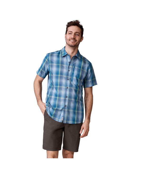 フリー カントリー メンズ トップス シャツ Free Country Men's Excursion Short Sleeve Poplin Shirt Denim trails デニム