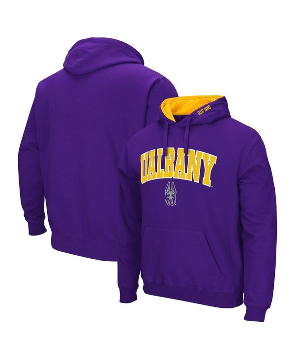 コロシアム メンズ アウター パーカー・スウェット パーカー Colosseum Men's Purple SUNY Albany Great Danes Isle Pullover Hoodie Purple パープル