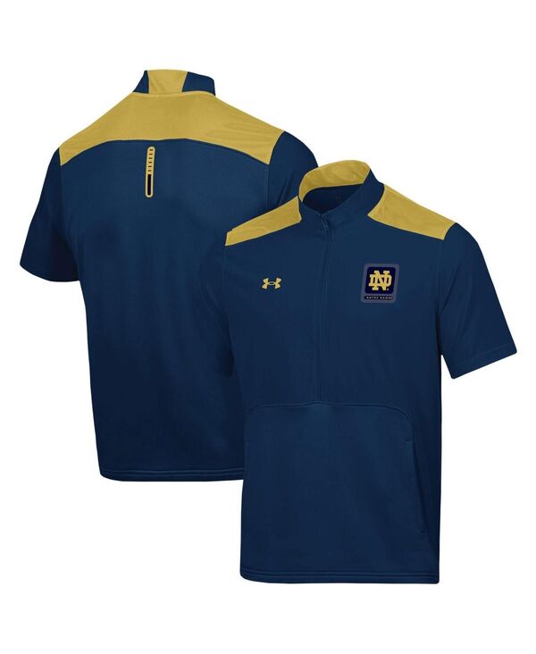 アンダーアーマー メンズ アウター ジャケット・ブルゾン ジャケット Under Armour Men's Navy Notre Dame Fighting Irish Motivate Half-Zip Jacket Navy ネイビー