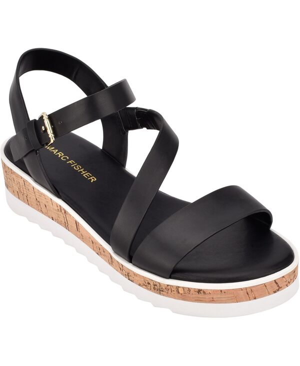 マークフィッシャー レディース シューズ パンプス サンダル Marc Fisher Women's Grandie Treaded Flatform Wedge Sandals Black ブラック