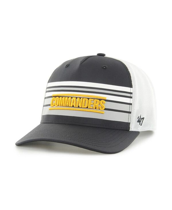 47 ブランド メンズ アクセサリー 帽子 '47 Brand Men's Black White Washington Commanders Altitude MVP Trucker Snapback Hat Black White ホワイト|ReVida 店