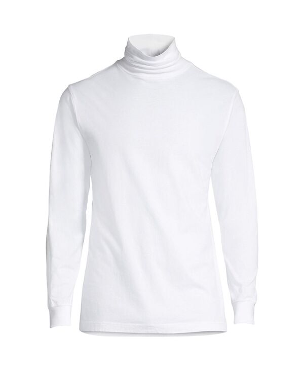 ランズエンド メンズ トップス Tシャツ タートルネック シャツ Lands' End Men's Super-T Turtleneck T-Shirt White ホワイト