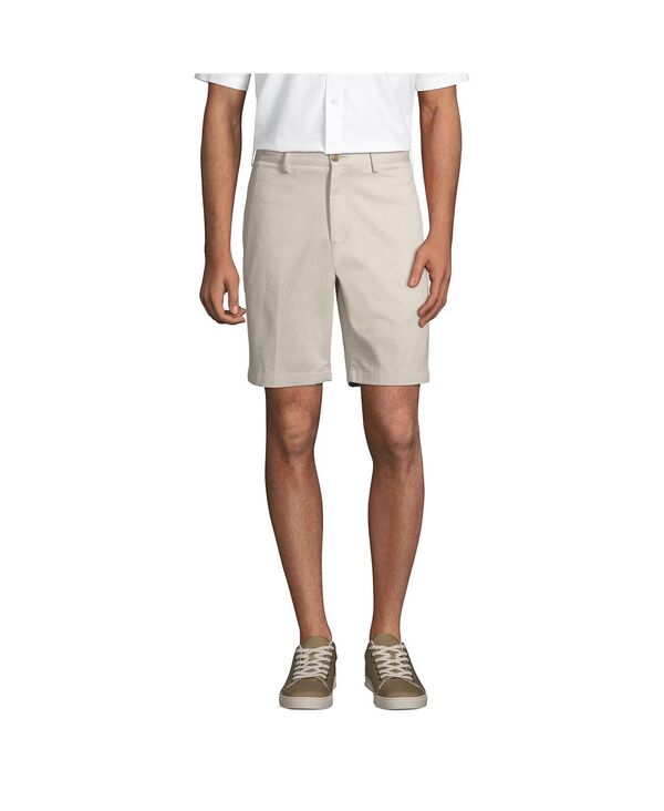ランズエンド メンズ ボトムス ハーフパンツ・ショーツ トール ショートパンツ Lands' End Big & Tall 9 Traditional Fit No Iron Chino Shorts Light stone ストーン
