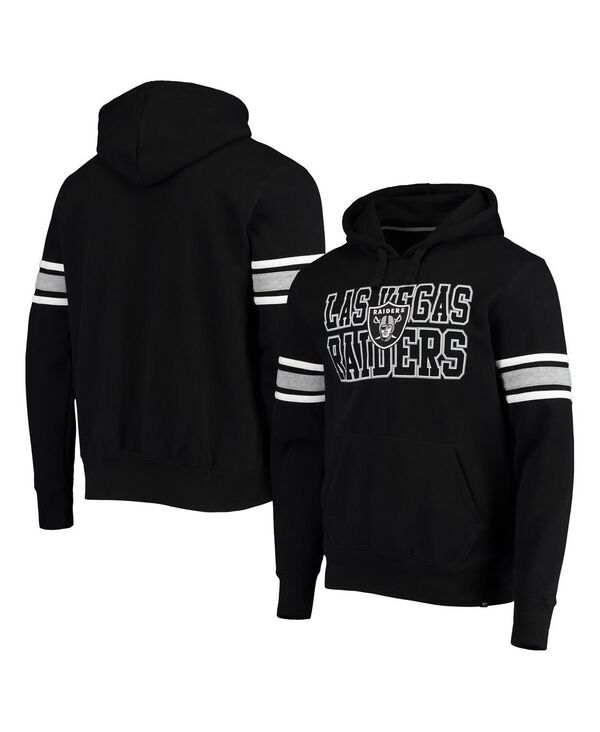 47 ブランド名 メンズ アウター パーカー・スウェット パーカー \u002747 Brand Men\u0027s Black Las Vegas Raiders Double Block Pullover Hoodie Black 黒いこと