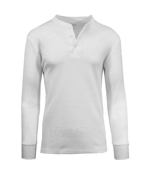 ギャラクシーバイハルビック メンズ トップス シャツ ニット Galaxy By Harvic Men's Oversized Waffle-Knit Thermal Henley Shirt White ホワイト|ReVida 店