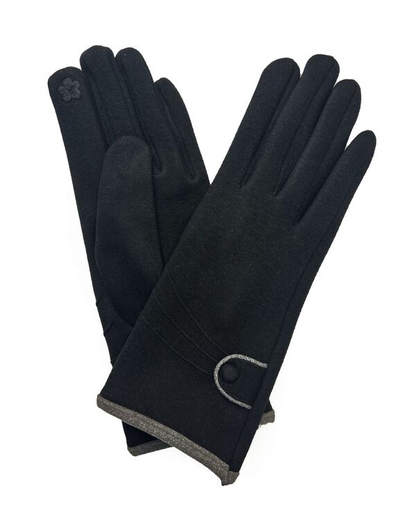 マーカスアドレール レディース アクセサリー 手袋 ジャージー Marcus Adler Women's Button Ultra Cozy Jersey Touchscreen Glove Black ブラック