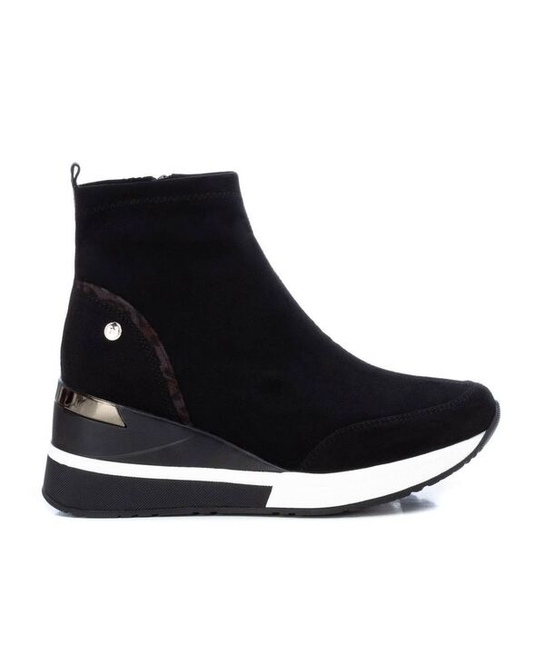 キシタイ レディース シューズ ブーツ・レインブーツ アンクル ブーツ Women's Wedge Ankle Booties By XTI Black ブラック