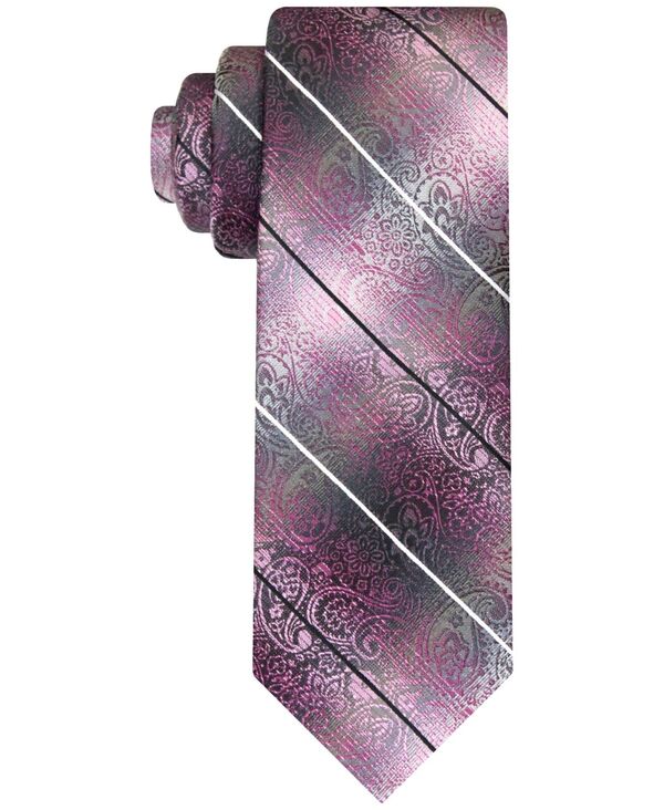 ヴァンハウセン メンズ アクセサリー ネクタイ Van Heusen Men's Stripe Paisley Tie Rose ストライプ