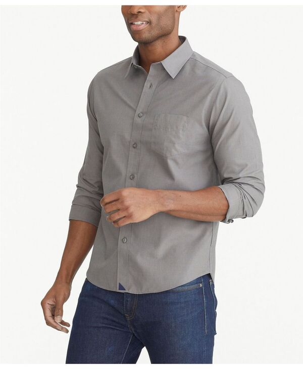 アンタックイット メンズ トップス シャツ スリムフィット UNTUCKit Men's Slim Fit Wrinkle-Free Sangiovese Button Up Shirt Grey グレー｜ReVida 店