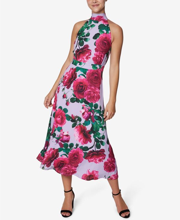 激安の 楽天市場 ランドリーバイシェリーシーガル レディース ワンピース トップス Floral Print Halter Midi Dress Blooming Roses Revida 楽天市場店 安い購入 Advance Com Ec