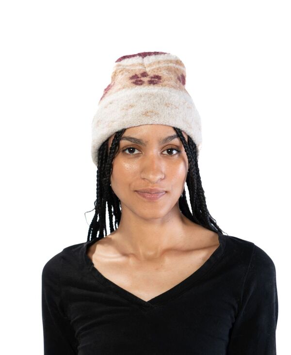 マーカスアドレール レディース アクセサリー 帽子 Marcus Adler Flower Cuff Beanie Ivory アイボリー｜ReVida 店