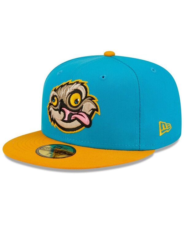 ニューエラ メンズ アクセサリー 帽子 New Era Men's Aqua Orange Locos de Lansing Copa De La Diversion 59FIFTY Fitted Hat Aqua Orange アクア