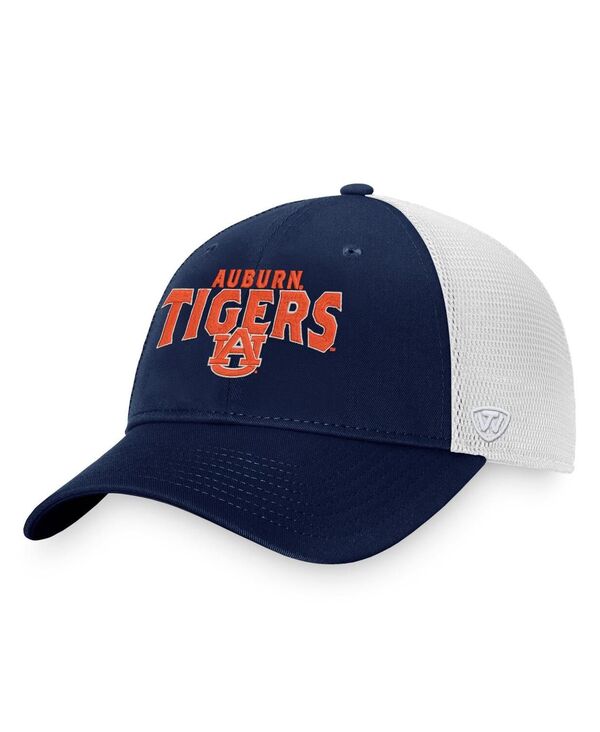 トップオブザワールド メンズ アクセサリー 帽子 Top of the World Men's Navy Auburn Tigers Breakout Trucker Snapback Hat Navy ネイビー