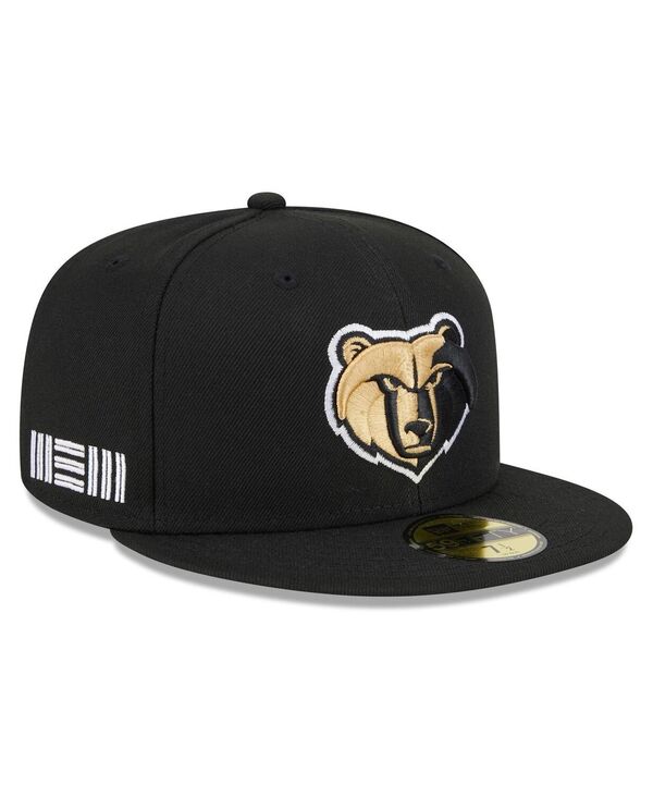 ニューエラ メンズ アクセサリー 帽子 New Era Men's Black Memphis Grizzlies 2023/24 City Edition Alternate 59FIFTY Fitted Hat Black ブラック|ReVida 店