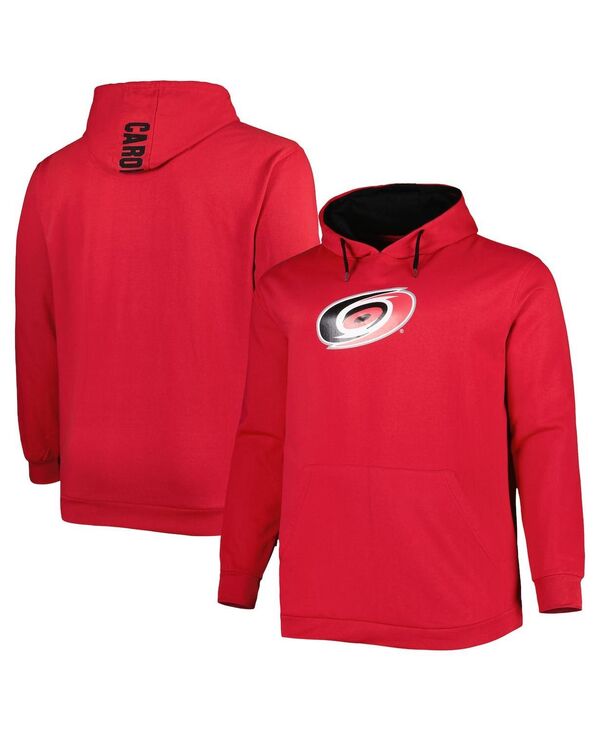 プロファイル メンズ アウター パーカー・スウェット トール フリース パーカー Profile Men's Red Carolina Hurricanes Big and Tall Fleece Pullover Hoodie Red レッド