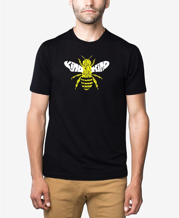 エルエーポップアート メンズ トップス Tシャツ LA Pop Art Men's Premium Blend Word Art Bee Kind T-shirt Black ブラック