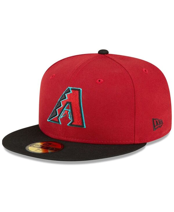 ニューエラ メンズ アクセサリー 帽子 New Era Men's Red Black Arizona Diamondbacks Home Authentic Collection On-Field 59FIFTY Fitted Hat Red Black ブラック