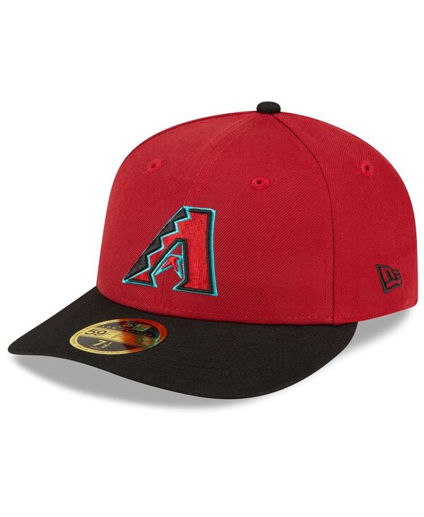 ニューエラ メンズ アクセサリー 帽子 New Era Men's Red Black Arizona Diamondbacks Home Authentic Collection On-Field Low Profile 59FIFTY Fitted Hat Red Black ブラック