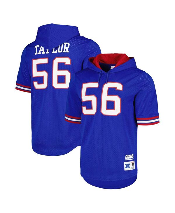 ミッチェル&ネス メンズ トップス Tシャツ メッシュ シャツ パーカー Mitchell & Ness Men's Lawrence Taylor Royal New York Giants Retired Player Name and Number Mesh Hoodie T-shirt Royal