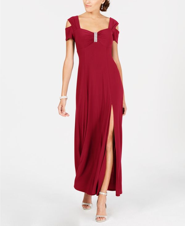 数量は多 アールアンドエムリチャーズ レディース ワンピース トップス Cold Shoulder Gown Red 人気ブランドを Www Chemo Commerce Com