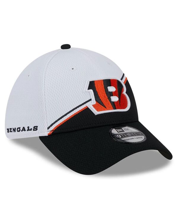 ニューエラ メンズ アクセサリー 帽子 New Era Men's White Black Cincinnati Bengals 2023 Sideline 39THIRTY Flex Hat White Black ホワイト