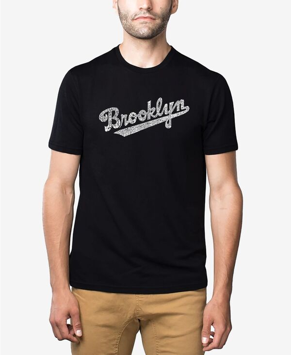 エルエーポップアート メンズ トップス Tシャツ LA Pop Art Men's Premium Blend Word Art Brooklyn Neighborhoods T-shirt Black ブラック