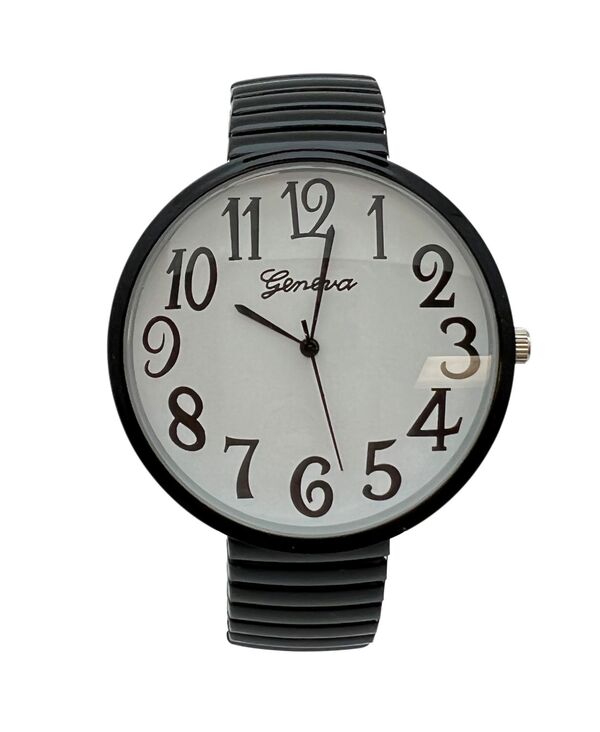 オリビアプラット レディース アクセサリー 腕時計 Olivia Pratt Big Face Fun Colors Stretch Band Women Watch Black ブラック