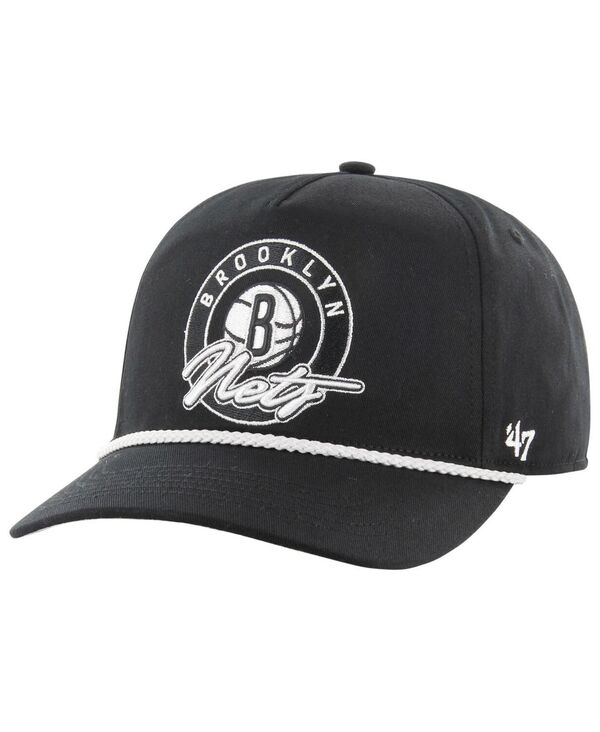 47 ブランド メンズ アクセサリー 帽子 '47 Brand Men's Black Brooklyn Nets Ring Tone Hitch Snapback Hat Black ブラック