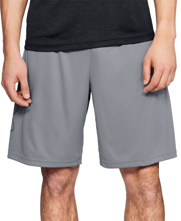 アンダーアーマー メンズ ボトムス ハーフパンツ・ショーツ ショートパンツ ロゴ Under Armour Men's UA Tech Logo 10 Shorts Steel Grey グレー