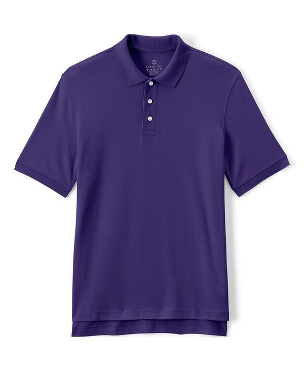 ランズエンド メンズ トップス ポロシャツ Lands' End Men's School Uniform Short Sleeve Interlock Polo Shirt Deep purple パープル|ReVida 店
