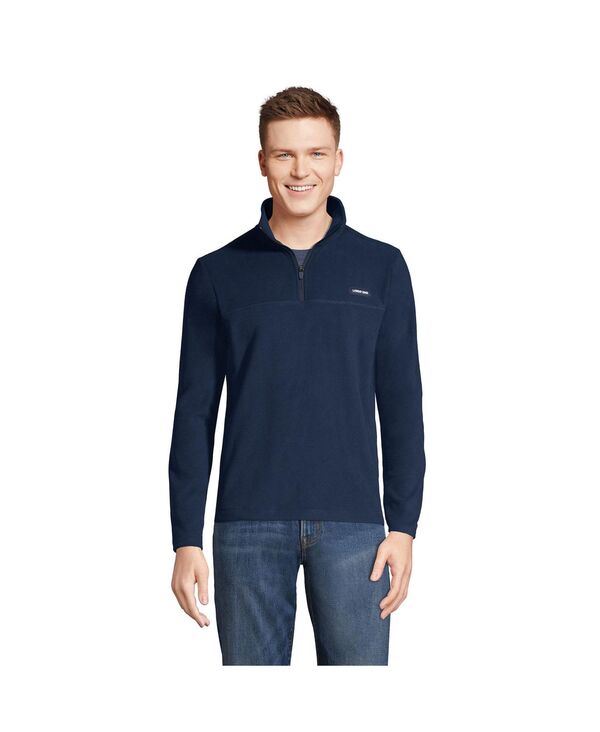 ランズ挙げ句の果て メンズ アウター 上衣・上衣 ハーフジップ フリース 上衣 Lands\u0027 End Men\u0027s Fleece Quarter Zip Pullover Jacket Radiant navy 米国海軍