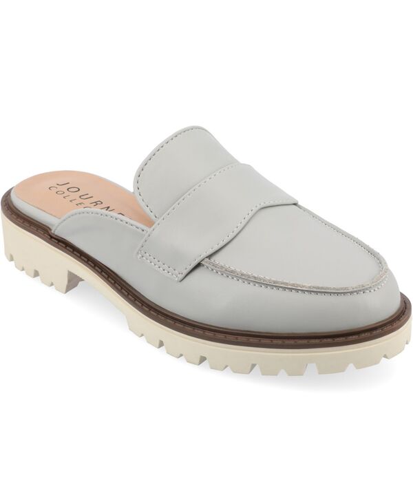 ジュルネ コレクション レディース シューズ パンプス Journee Collection Women's Miycah Slip On Mule Flats Gray グレー|ReVida 店