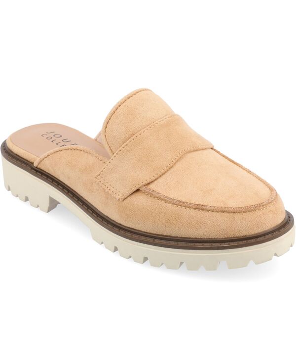 ジュルネ コレクション レディース シューズ パンプス Journee Collection Women's Miycah Slip On Mule Flats Tan タン|ReVida 店