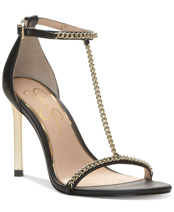 ジェシカシンプソン レディース シューズ サンダル Jessica Simpson Women's Qiven T-Strap Dress Sandals Black ブラック