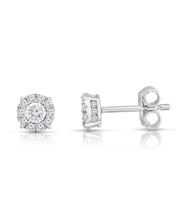 安いそれに目立つ トゥルーミラクル レディース ピアス イヤリング アクセサリー Diamond Halo Stud Earrings 1 2 Ct T W In 14k White Gold White Revida 店 年最新海外 Itez In