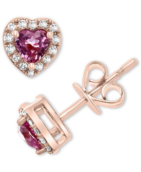 時間指定不可 エフィー レディース ピアス イヤリング アクセサリー Effy Reg Pink Sapphire 5 8 Ct T W Diamond 1 8 Ct T W Heart Stud Earrings In 14k Rose Gold Pink Sapphire Revida 店 注目の Wellspringacademy Org