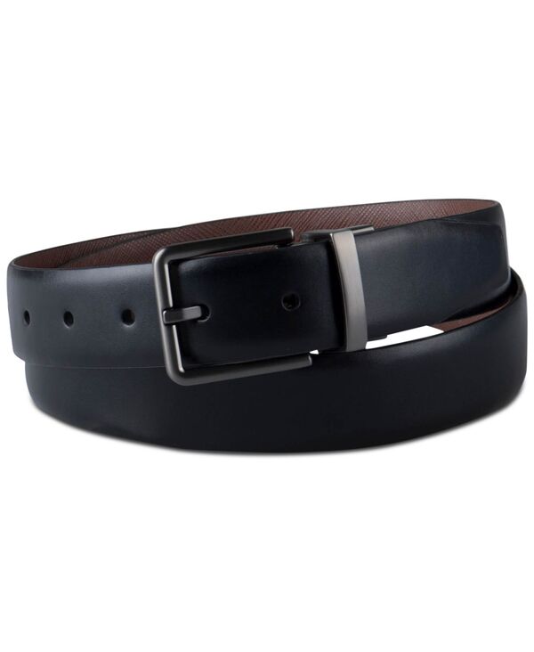 カルバンクライン メンズ アクセサリー ベルト Calvin Klein Men's Reversible Textured Dress Belt Black/Brown ブラック