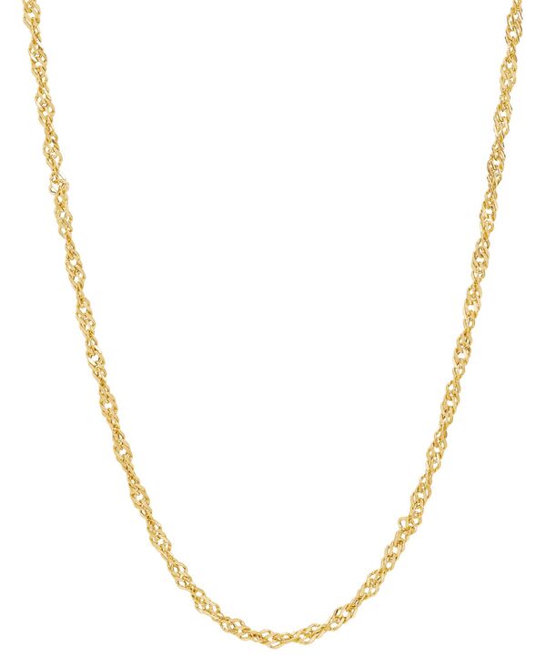 イタリアン ゴールド メンズ アクセサリー ネックレス・チョーカー・ペンダントトップ レース Italian Gold Singapore Link 20 Chain Necklace in 14k Gold ゴールド