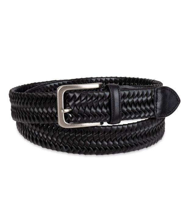 トッミーバハマ メンズ 付属品 胴締め なめし革 Tommy Bahama Men\u0027s Casual Stretch Braided Leather Belt Black 黒いこと