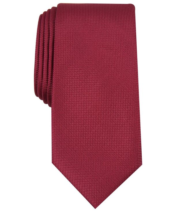 ペリーエリス メンズ アクセサリー ネクタイ オックスフォード Perry Ellis Men's Oxford Solid Tie Burgundy バーガンディ