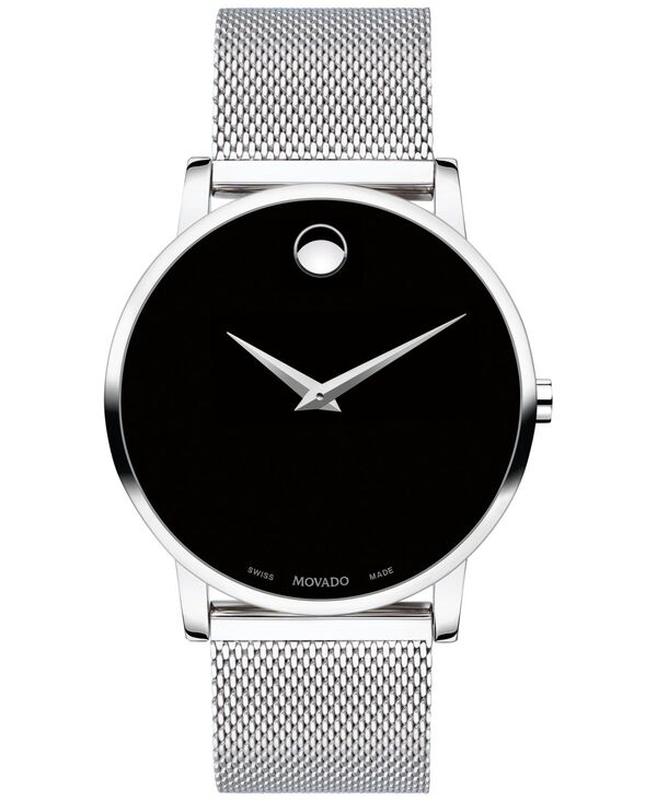 モバド メンズ アクセサリー 腕時計 メッシュ Tシャツ Movado Unisex Swiss Museum Classic Stainless Steel Mesh Bracelet Watch 40mm Silver シルバー｜ReVida 店