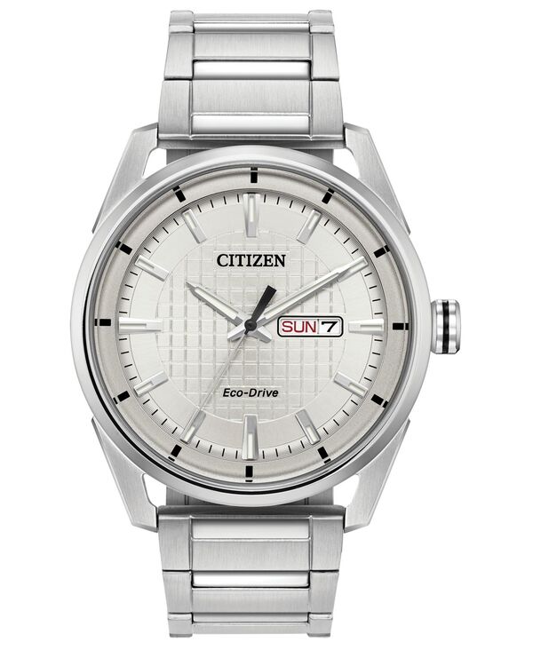 シチズン メンズ アクセサリー 腕時計 Tシャツ Citizen Drive from Eco-Drive Men's Stainless Steel Bracelet Watch 42mm Stainless Steel｜ReVida 店