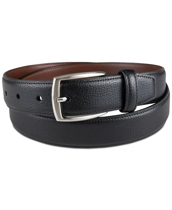 クラブルーム メンズ アクセサリー ベルト レザー フェイクレザー Club Room Men's Faux Leather Pebble Grain Stretch Belt Black ブラック
