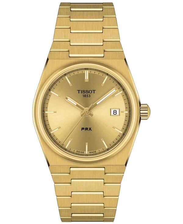 ティソット メンズ 付属品 ウオッチ プルオーバー Tissot Unisex PRX Gold-Tone Stainless Steel Bracelet Watch 35粍 Gold ゴールド