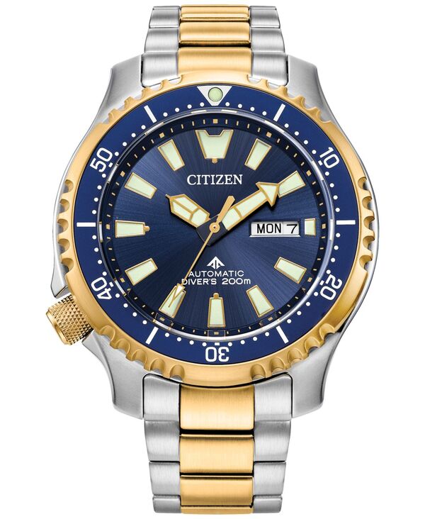 シチズン メンズ アクセサリー 腕時計 Tシャツ Citizen Men's Promaster Automatic Dive Two-tone Stainless Steel Bracelet Watch 44mm Two-tone 87,890円