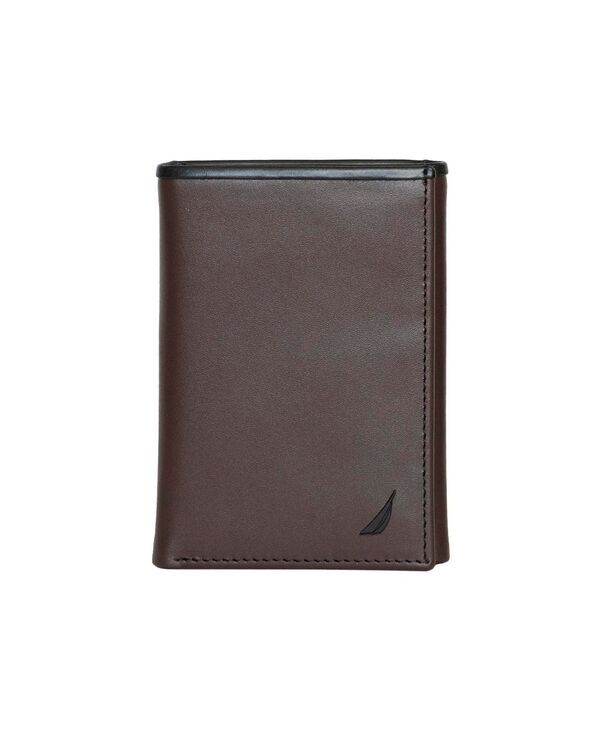 ナウティカ メンズ アクセサリー 財布 Nautica Men's Pop J Class Trifold Wallet Black Gray ブラック
